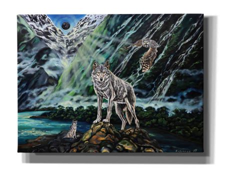 Wolfpack The New Moon  by Jan Kasparec, Canvas Wall Art Hot on Sale