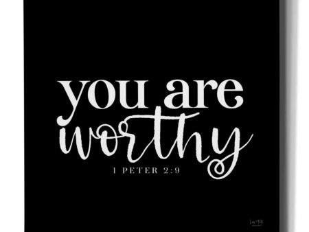 You Are Worthy  by Lux + Me Designs, Canvas, Wall Art Cheap