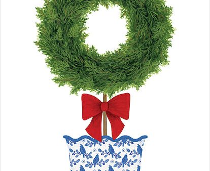 ALP2460 - Christmas Wreath Topiary - 12x16 Online Hot Sale