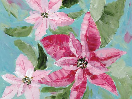 AH154 - Vintage Holiday Poinsettias - 12x12 For Discount