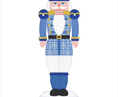 ALP2453 - Blue & White Nutcracker I - 12x16 Hot on Sale