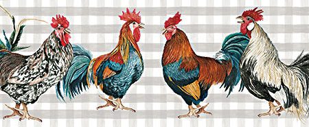 CIN3656 - Flock of Roosters - 18x6 on Sale