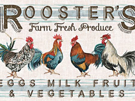 CIN3660 - Rooster s Farm Fresh Produce I - 18x12 Online now