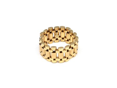 Anillo articulado en oro amarillo 14 kilates. Supply