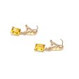 Aretes articulados con citrinos y circonias en oro amarillo 14 kilates. Online Sale