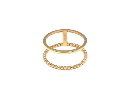 Anillo boleado liso en oro amarillo 14 kilates. Sale