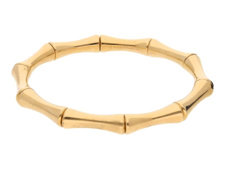 Pulsera ajustable eslabón hueco firma Gucci en oro amarillo 18 kilates. Cheap