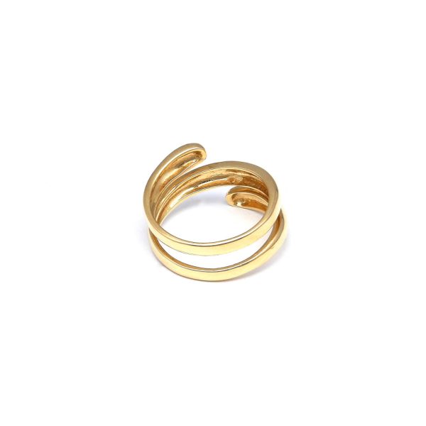 Anillo abierto liso en oro amarillo 14 kilates. on Sale