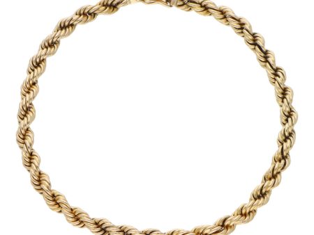 Pulsera eslabón torzal en oro amarillo 14 kilates. Cheap