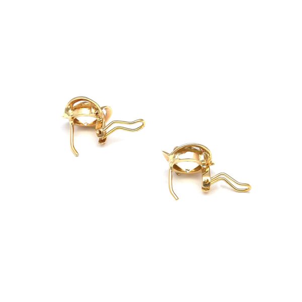 Juego de anillo y aretes calados con citrinos en oro amarillo 14 kilates. Supply