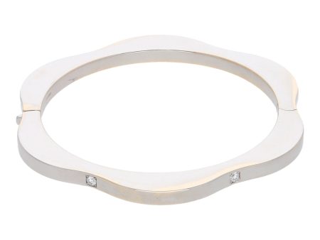 Pulsera rígida articulada con diamantes firma Montblanc en oro blanco 18 kilates. Online Hot Sale