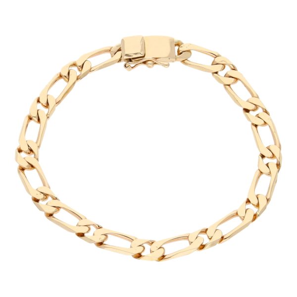 Pulsera eslabón uno por uno en oro amarillo 14 kilates. Discount