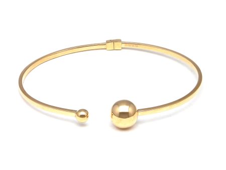 Pulsera de arillo abierta en oro amarillo 14 kilates Online Hot Sale