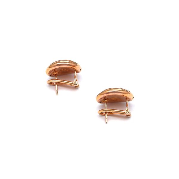 Aretes acanalados en oro rosa 14 kilates. Hot on Sale