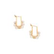 Aretes articulados con perlas en oro amarillo 14 kilates. Online Hot Sale