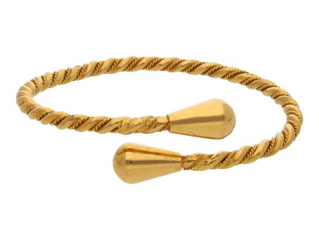 Pulsera abierta torzal en oro amarillo 22 kilates. For Discount