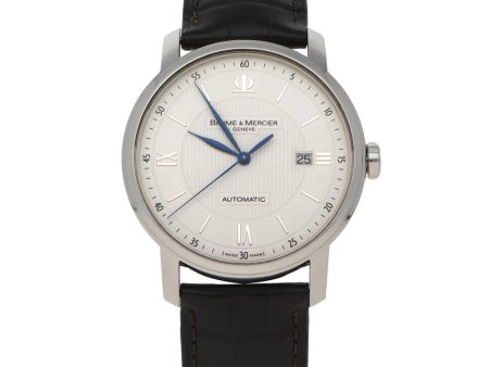 Reloj Baume & Mercier para caballero caja acero inoxidable correa piel. Discount