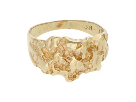 Anillo barroco en oro amarillo 14 kilates. on Sale