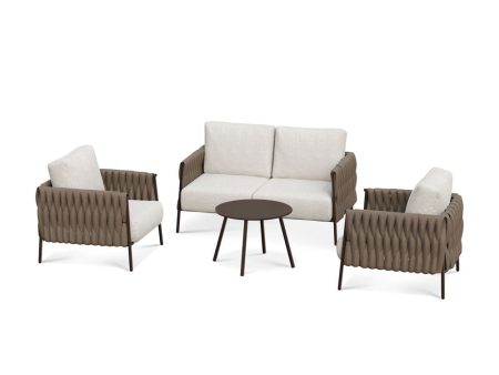 Life Chatter 4-Piece Outdoor Loveseat Set Online now