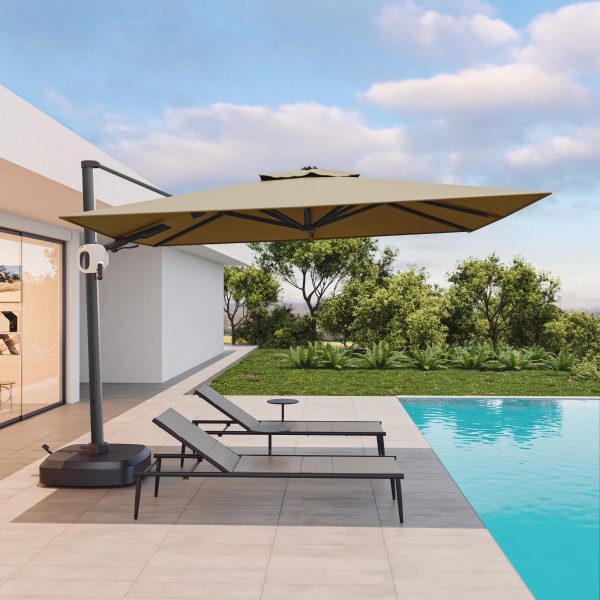 Flame&Shade 9x11.5 ft Rectangular Offset Cantilever Patio Umbrella Online Hot Sale