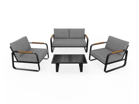 Alexander 4-Piece Outdoor Loveseat Set Online Hot Sale