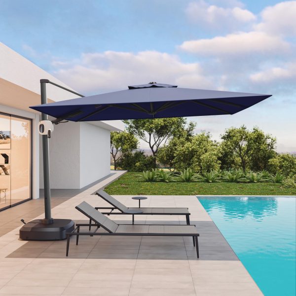 Flame&Shade 9x11.5 ft Rectangular Offset Cantilever Patio Umbrella Online Hot Sale